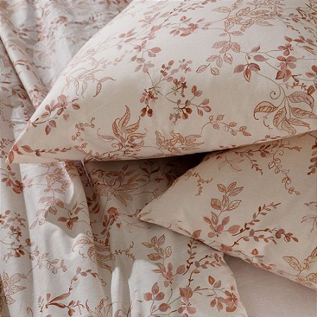 Jogo de Cama Queen Size 200 Fios 4 Peças Corttex Home Design Floral 2