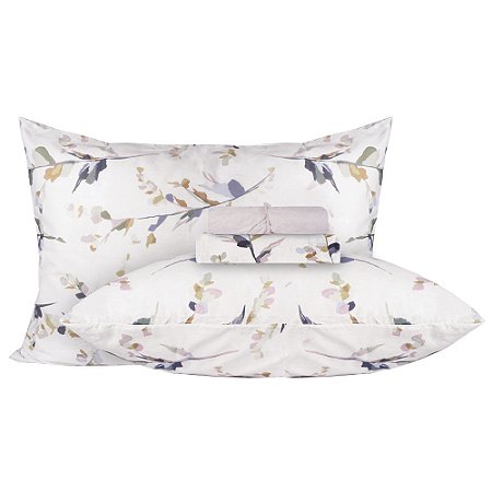 Jogo de Cama Queen Size 150 Fios Corttex 4 Peças Attuale Flores 1