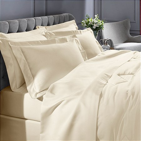 Jogo de Cama King Size Buettner 1000 Fios  4 Peças Nude