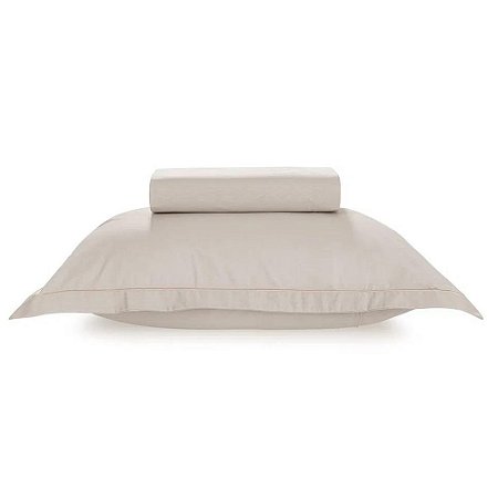 Jogo de Cama Solteiro King Karsten 180 Fios 2 Peças Ponto Royal Bege