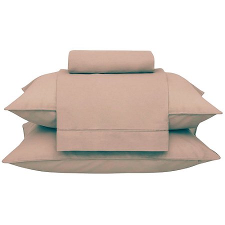 Jogo de Cama Queen Size Buddemeyer 180 Fios 4 Peças Basic Percalle Bege
