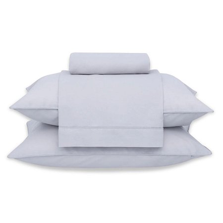 Jogo de Cama King Size Buddemeyer 180 Fios 4 Peças Basic Percalle Prata