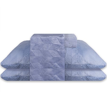 Jogo de Cama Casal Plush 4 Peças Bella Enxovais Dreams Fred