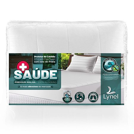 Protetor de Colchão Queen Size Impermeável Lynel + Saúde Premium Algodão