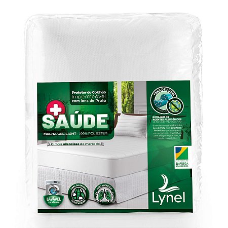 Protetor de Colchão King Size Impermeável Lynel + Saúde Malha Gel