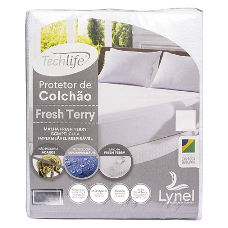 Protetor de Colchão Impermeável Solteiro Lynel Malha Fresh Terry Atoalhado 30cm