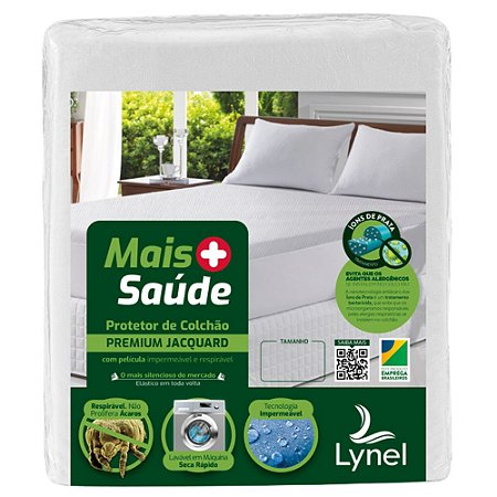 Protetor de Colchão Queen Size Impermeável Lynel + Saúde Premium Jacquard 30cm