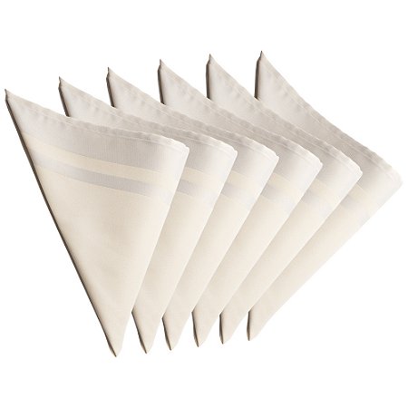 Kit Guardanapo de Tecido Karsten Gourmet 6 Peças Bege