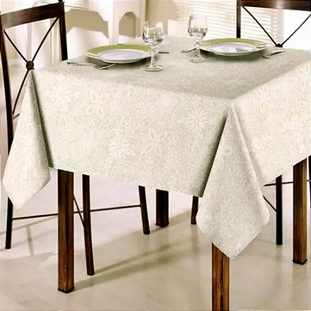 Toalha de Mesa Quadrada 4 Lugares Dohler Clean Athenas 140x140cm Eliete