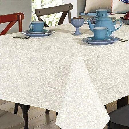 Toalha de Mesa Quadrada 4 Lugares Dohler Clean Athenas 140x140cm Edite
