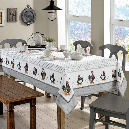 Toalha de Mesa Quadrada 8 Lugares Dohler Clean Renova 180x180cm Lia