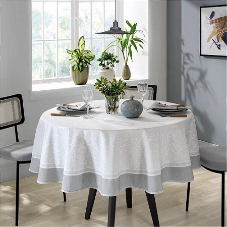 Toalha de Mesa Redonda 8 Lugares Dohler Clean 180cm Renova 180cm Alícia