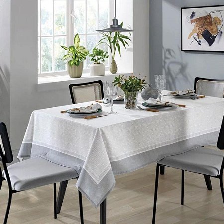 Toalha de Mesa Retangular 8 Lugares Dohler Clean 160x270cm Renova Alicia