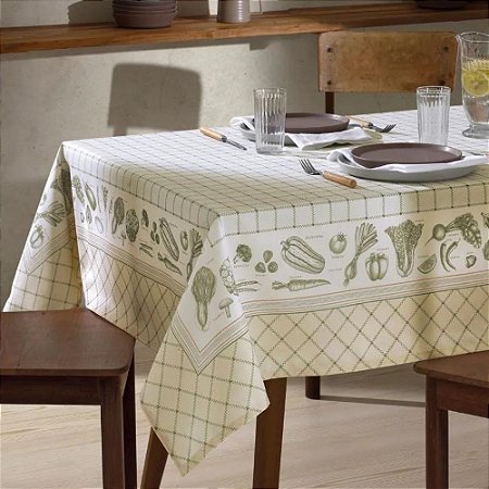 Toalha de Mesa Retangular 8 Lugares Dohler Clean Renova 160x270cm Charlotte