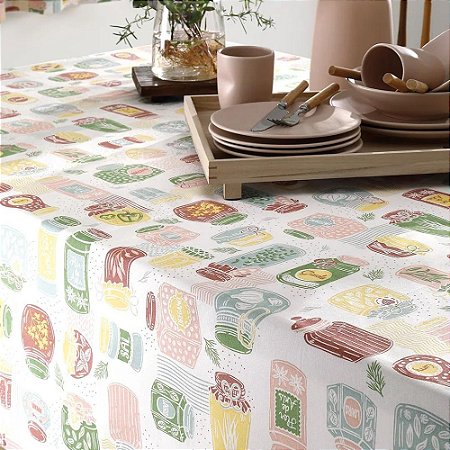 Toalha de Mesa Retangular 8 Lugares Dohler Clean Athenas 160x250cm Ester