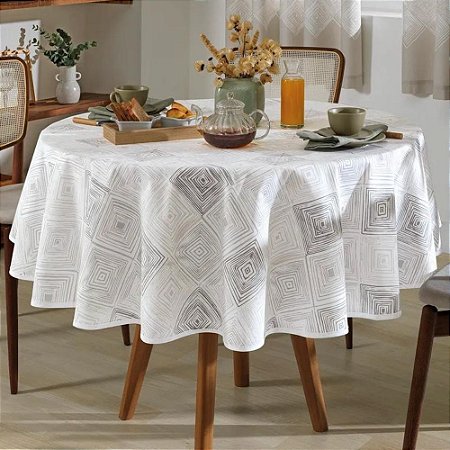 Toalha de Mesa Redonda 4 Lugares Dohler Clean Athenas 160cm Martin