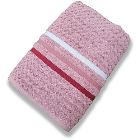 Toalha de Rosto Jacquard Trento Corttex 50x70cm Rosa