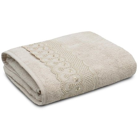 Toalha de Rosto Bordare Appel 45x68cm 400 g/m² Bege Glace