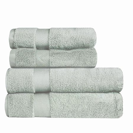 Jogo de Toalhas de Banho 4 Peças Super Soft Zero Twist Corttex Verde