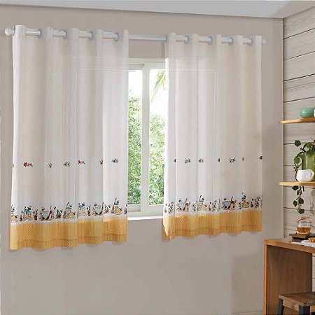 Cortina para Cozinha Dohler 200x150cm Honey