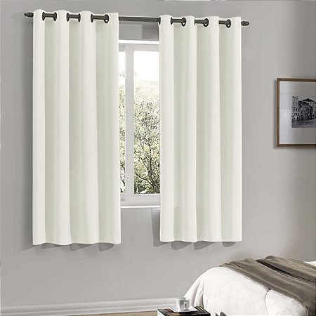 Cortina Blecaute com Voil Bella Janela 260x170cm Pratika Areia