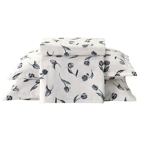 Colcha King Size Dohler Piquet 3 Peças Tulipa
