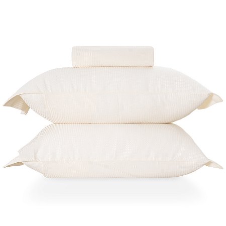 Colcha Queen Size Piquet Cru 3 Peças Becadecor