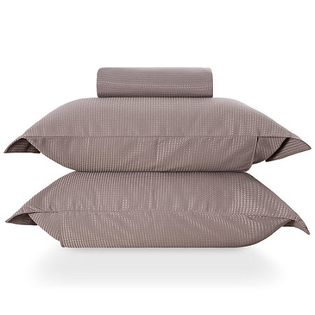Colcha King Size Piquet Taupe 3 Peças Becadecor