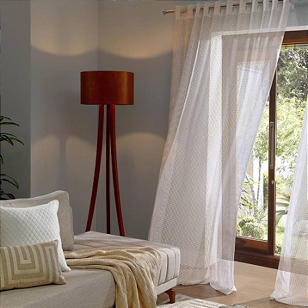 Cortina de Renda Clássica Pantalla Interlar 350x220cm Marfim