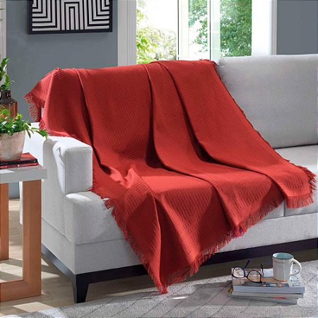 Manta para Sofá Dohler Marrocos 150x210cm AM 4941 Vermelho