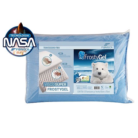 Travesseiro Frio Frostygel Nasa Visco Super Fibrasca