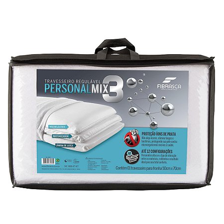 Travesseiro com Altura Regulável Fibrasca Personal Mix 3