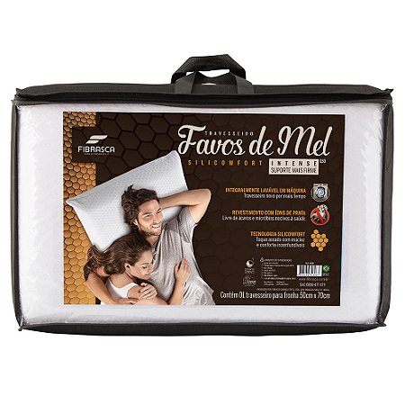Travesseiro Fibrasca Favos de Mel Intense