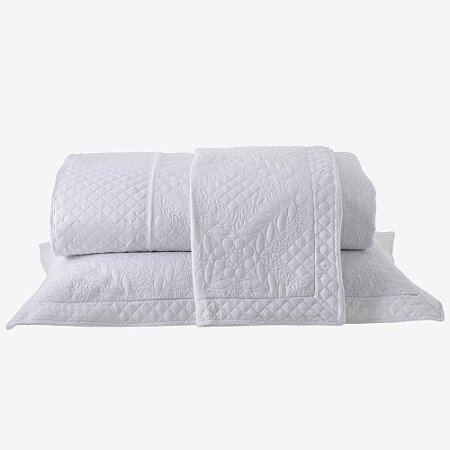 Colcha King Size Provence 3 Peças Branco