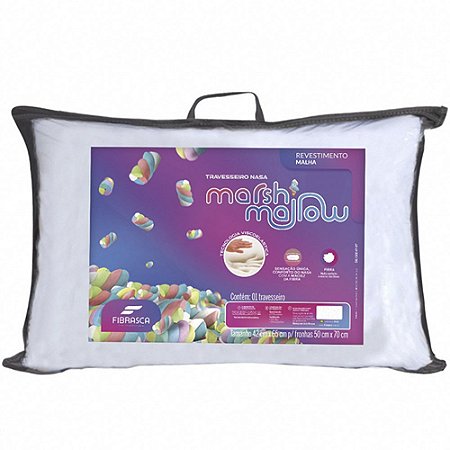 Travesseiro Nasa Marshmallow Fibrasca 60x40cmx20cm