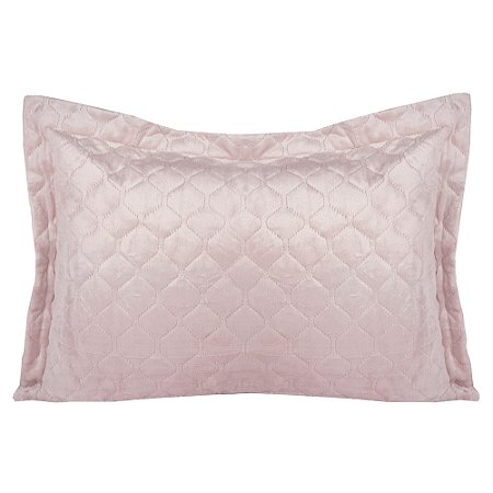 Porta Travesseiro Plush Hedrons Inove Rosa Tule