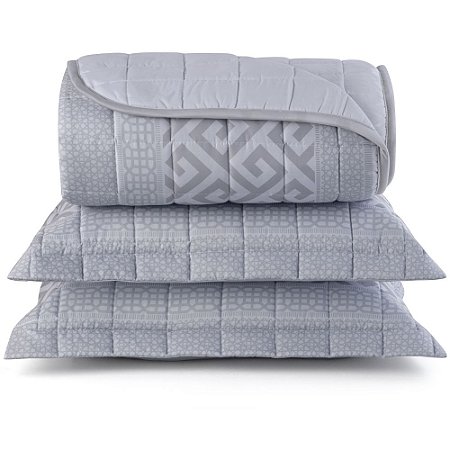 Kit Cobreleito Queen Size Lynel Sofistic 3 Peças Greece