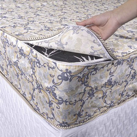 Capa Colchão Casal Medalhão 138x190cm