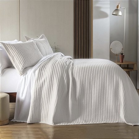 Colcha Casal 300 Fios Corttex Belton 3 Peças Bege