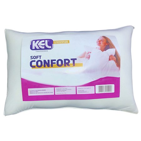 Travesseiro Soft Comfort Kel 40 x 60 x 16cm