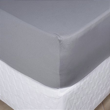 Lençol Queen Size Malha Aletex Grafite