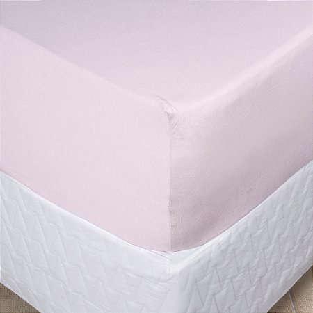 Lençol Queen Size Malha Aletex Rosa