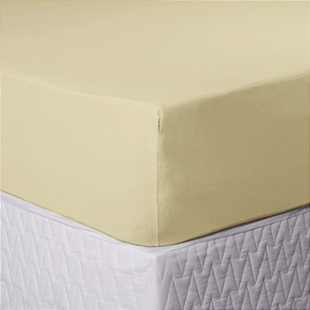 Lençol Casal Malha BBC Têxtil Amarelo