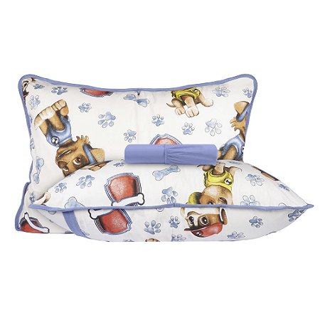 Jogo de Cama Casal Malha 3 Peças BBC Têxtil Dog Azul