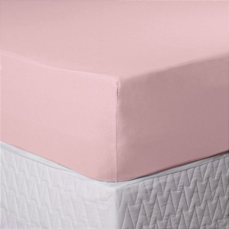 Lençol Casal Malha BBC Têxtil Rosa