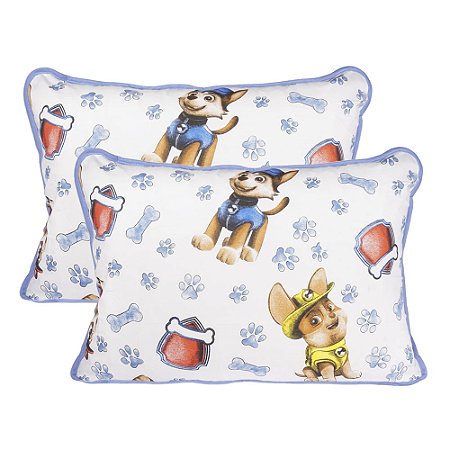 Par de Fronhas Malha BBC Têxtil 50x70cm Dog Azul