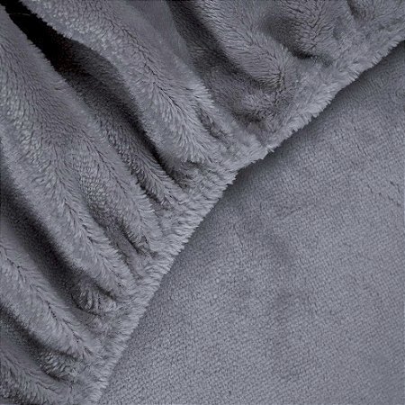 Lençol de Plush Queen Size BBC Têxtil Grafite