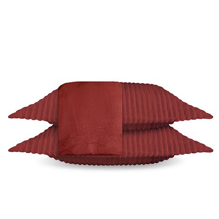 Jogo de Cama Queen Size Plush 3 Peças BBC Têxtil Cereja