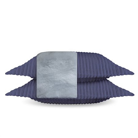 Jogo de Cama Queen Size Plush 3 Peças BBC Têxtil Azul