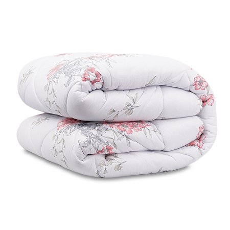 Edredom King Size Malha BBC Têxtil Verde Floral